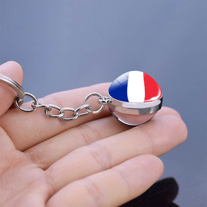 Llavero de Metal con Bandera de Estados Unidos, Canadá, Brasil, México, Argentina, Chile, Perú, Colombia, Cuba, Colgante de Bola de Cristal, Recuerdo de País - Product Image 6