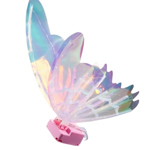 Schöne bunte leuchtende elektrische Schmetterlings flügel für Kinder LED simulierte Flügel Mädchen Spielzeug tragbar für Kinder - Product Image 1