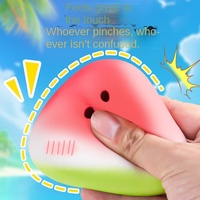 Schattig fruitvormig tiener stressverlichtend zacht PU ijs-skin watermeloen squishy speelgoed voor bureaudecoratie cadeau