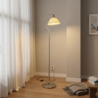 Lampe de sol LED moderne décorative Soda Chrome E26/E27 pour chambre à coucher et salon
