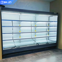 Vitrine Réfrigérée Commerciale Bojin à Température Unique pour Légumes, Refroidissement par Ventilation, Contrôle Numérique de la Température, Dégivrage Automatique, Ouvert à l'air libre