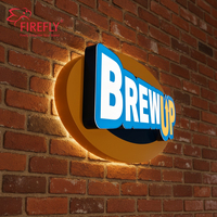 Enseigne lumineuse LED commerciale personnalisée, murale, avec logo lumineux pour magasin, boutique, bar