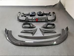 Pour <span class=keywords><strong>Mercedes</strong></span> <span class=keywords><strong>classe</strong></span> S W222 2019 S63 S65 mis à niveau B garde-boue avant diffuseur arrière becquet d'échappement kit carrosserie en fibre de carbone - Product Image 4