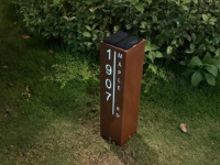 Lettres lumineuses personnalisées, panneau solaire, numéro de maison lumineux sur poteau carré, panneau lumineux pour porte d'entrée extérieure