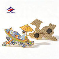 Aimant de réfrigérateur personnalisé Longzhiyu, 20 ans d'expérience, logo personnalisé, dessin animé mignon, métal émaillé, souvenirs touristiques, autocollant personnalisé