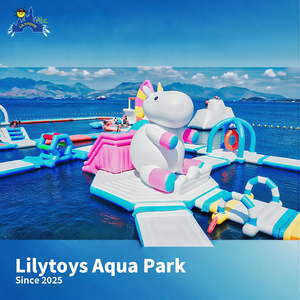 Parc aquatique <span class=keywords><strong>gonflable</strong></span> géant commercial d'été Lilytoys, parc aquatique flottant en <span class=keywords><strong>eau</strong></span> de mer, <span class=keywords><strong>parcours</strong></span> d'obstacles flottant en plein air - Product Image 4