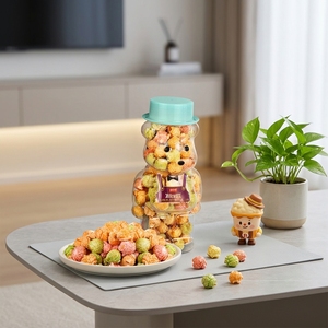 Longxiaoya - Snacks <span class=keywords><strong>de</strong></span> Maíz Inflado Horneados con Certificación Halal, <span class=keywords><strong>Palomitas</strong></span> <span class=keywords><strong>de</strong></span> Maíz Dulces, Semiblandas, Sin Grasas Trans, Sabor a Caramelo con <span class=keywords><strong>Mantequilla</strong></span>, 128 g - Product Image 1