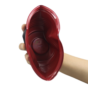 Bol à soupe asiatique Donburi en plastique de 36oz, rouge et noir, bols à soupe chauds <span class=keywords><strong>chinois</strong></span> jetables avec couvercles - Product Image 3