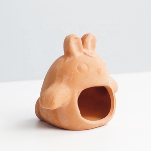 Rote Terrakotta-Frosch form Aquarium Fischzucht höhle Garnelen zucht Tierheim Aquarium Pleco Höhlen zucht - Product Image 2