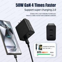 Chargeur rapide USB-C EP-T5020 50W QC3.0 avec matériau ignifuge, adaptateur d'alimentation électrique à prise américaine pour ordinateur portable/S25/S24