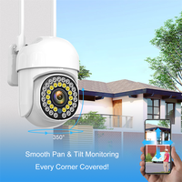 Kamera Keamanan WiFi PTZ Luar Ruangan 1080P HD, 355 °   Pan 90 °   Tilt, Penglihatan Malam Berwarna, Deteksi Gerakan, Tampilan Jarak Jauh, Tahan Air IP66