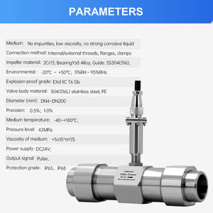 42Mpa Industrial Turbina <span class=keywords><strong>Flow</strong></span> Sensor IP68 Proteção High Pressure <span class=keywords><strong>Flow</strong></span> <span class=keywords><strong>Meter</strong></span> para Combustível Óleo Hidráulico Diesel - Product Image 6