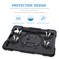 Noir Antichoc En Silicone Main Pen Holder Logement Dragonne Comprimé Cas Pour Ipad Air 4 Cas Avec Bandoulière