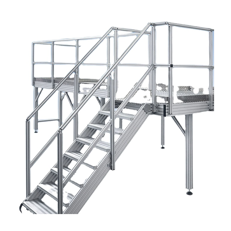 Industrial Machine Step Walkway Assembly Folding