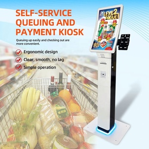 Queue Management Floor-standing Curved Screen Checkout Auto Payment Terminal Queue Calling Kiosk for Shopping Mall - Product Image 6