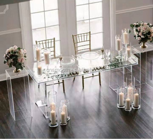 Wedding Supply Rectangle <strong>Clear</strong> Acrylic Dining Party <strong>Tables</strong> - Product Image 4