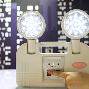 ABS素材 AC100-240V 充電式リチウム<span class=keywords><strong>LED</strong></span>ツインスポット非常灯（ホテルや病院用） - Product Image 1