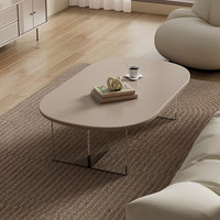 Table basse en bois massif style crème avec rangement, design minimaliste de luxe léger, très tendance, petit plateau à thé pour salon