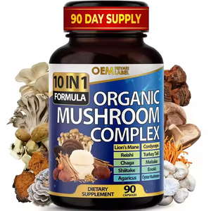 Complesso di estratti di funghi premium. Reishi, Cordyceps, Criniera di Leone ad Alta Potenza Supporto Antiossidante e per la Difesa Immunitaria. Non-OGM. - Product Image 1
