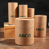 Boîtes en carton cylindriques jetables écologiques personnalisables en gros, papier kraft brun naturel, design moderne, recyclables