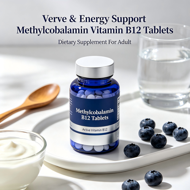 Pure Methylcobalamin Vitamin B12 Tablets Active B12 Supplement Fast Dissolve Adult Dietary Tablets
