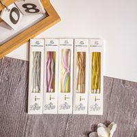 14,5 cm lange gewellte Geburtstagskerzen, 6er-Set, Metallic Gold Silber Pastell S-Kurven-Kuchendekoration für Jubiläumsfeiern