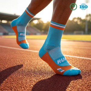 Chaussettes de sport mi-mollet respirantes pour marathon, absorption des chocs, <span class=keywords><strong>anti</strong></span>-<span class=keywords><strong>frottement</strong></span>, évacuation de l'humidité, chaussettes de course - Product Image 3