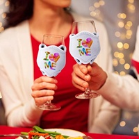 Refroidisseur de verre à vin en néoprène 3 mm blanc recyclable, personnalisé et créatif, de haute qualité, avec logo sur mesure pour cadeaux promotionnels et offres spéciales