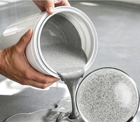 Peinture époxy autolissante pour sols industriels, résistante, sans joint, à séchage rapide en 10h, 24kg, pour extérieur, avec sable coloré