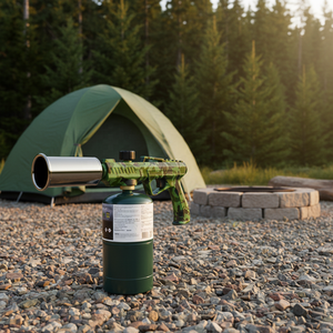 Torche au propane puissante pour le camping, torche à flamme réglable, allume-feu haute température, allumage en un clic, brûleur à herbe - Product Image 3