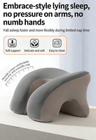 Oreiller ergonomique en mousse à mémoire de forme en forme de U, pliable pour avion, voiture, sieste au bureau - Soutien cervical portable