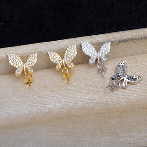 Soporte para Pendientes de Plata S925 con Forma de Estrella de Mar, Accesorio para Joyería de Moda de 9-10 mm, Semi-Acabado, JG5967 - Product Image 1