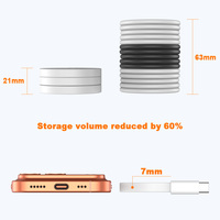 Cables de Carga Rápida TPE de 60W y 1M, Cable de Sincronización de Datos Tipo C para Dispositivos Móviles Inteligentes con Conector Tipo C