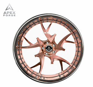 Jantes forgées classiques personnalisées APEX FORGE 22 <span class=keywords><strong>24</strong></span> 28 26 pouces, jantes concaves chromées, jantes forgées Rucci 2 pièces à rayons multiples - Product Image 3