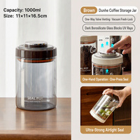 Conteneur de stockage de grains de café pour garde-manger, pot hermétique pour aliments secs, boîte multifonctionnelle en plastique sous vide à pression