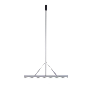 Râteau de jardinage agricole robuste avec manche léger en aluminium pour l'entretien des plantes et la tonte de la pelouse - Product Image 1