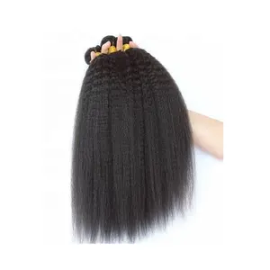 Capelli lisci crespi capelli Afro crespi capelli crudi vergini allineati capelli umani peruviani vergini