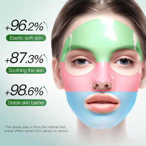 Masque en feuille tricolore SADOER au collagène, céramide et acide hyaluronique 30mL – Hydratation intense et soin stabilisant la barrière cutanée pour tous types de peau - Product Image 5