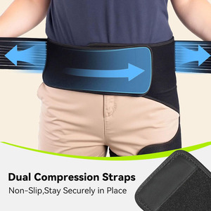 Manga de compresión ajustable con logo personalizado para isquiotibiales, muslos y ingle, para soporte de cadera, lesiones al <span class=keywords><strong>muslo</strong></span> y desgarros de músculos inguinales - Product Image 2