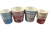 Chine meilleure vente nouveau style vente chaude bol de crème glacée tasse en papier avec couvercles crème glacée yaourt bol à salade 3oz/4oz/5oz/10oz