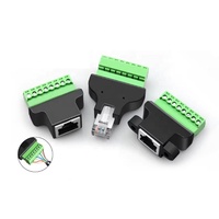 Conector RJ45, Conector Ethernet sin Soldadura y sin Herramientas, Adaptador de Comunicación de Red 8P8C, RJ45 a Terminal de 8 Pines
