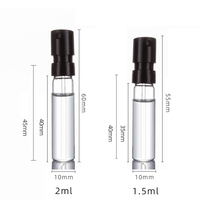 Flacons Compte-Gouttes Vides de Luxe en Verre Transparent pour Échantillons de Parfum, Ronds, 2ml, 3ml, 5ml, 10ml, Chic et de Luxe, Vente en Gros avec MOQ de 100 Pièces
