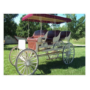 Carruaje Inglés Tirado por Caballos, Moderno, Clásico, Tradicional, de Lujo, para Bodas, con Construcción de Metal y Madera, Tamaño Personalizado - Product Image 1