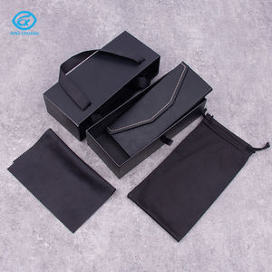 סט אריזת משקפי שמש לוגו מותאם אישית קופסת נייר קשיחה מארז משקפיים אופנה משקפיים רכים נרתיק משקפיים בד לניקוי - Product Image 3