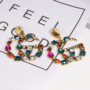 Pendientes de Geometría Simple al por Mayor para Mujer, Moda 2020, Pendientes Largos Dorados - Product Image 5