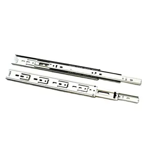 Furniture Drawer Slide Rail 35mm Width Telescopic Channels 3 Folds Drawer Slide Ball Bearing