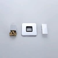 Système de douche encastré Weihao Chrome, ensemble de robinetterie de douche à poignée unique, mitigeur mural pour salle de bain