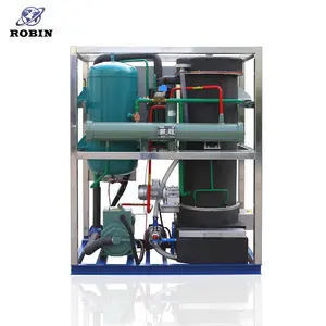 Robin ice1t máquina tubo de gelo para pesca certificação CE BITZER Compressores
