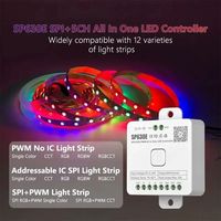 Controlador LED todo en uno SXZM SP630E SPI 5CH PWM con píxeles RGBW de 2,4G, controlador de aplicación WS2812B WS2811 para carga máxima de 6A