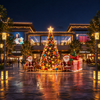 Lanternes de Noël Extérieures Étanche Grandes Luminaires Suspendus pour Visites Nocturnes, Foires, Places et Célébrations